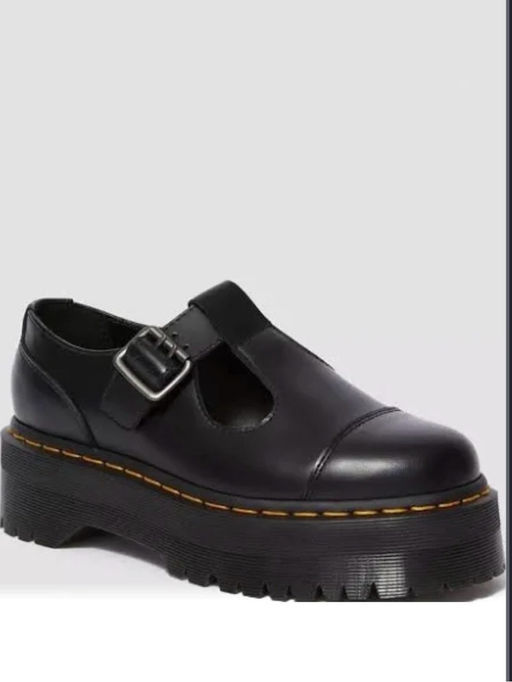 Dr. Martens Black Platform Mary Jane with Buckle